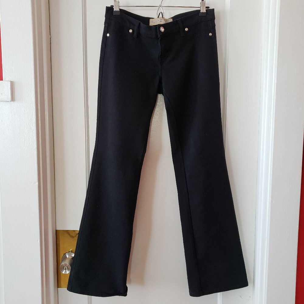 Vanilla Jeans Black Bootcut Low Rise Stretchy Juniors Size 7 Y2K Style